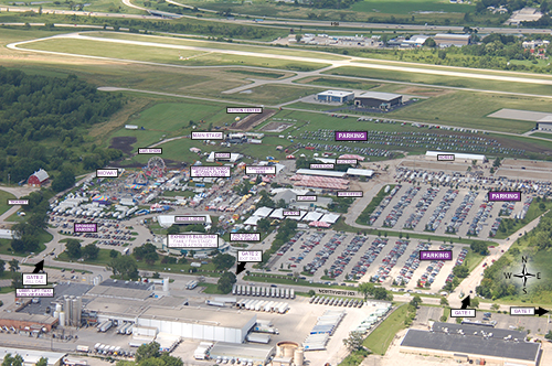click here to view an aerial view of the fairgrounds