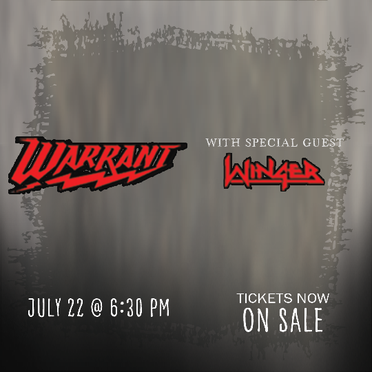 Warrant and Winger tickets on sale March 22 for July 22, 2023 concert