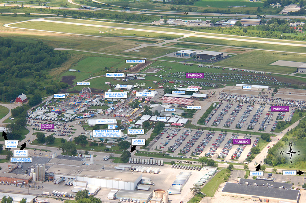 click here to view an aerial view of the fairgrounds